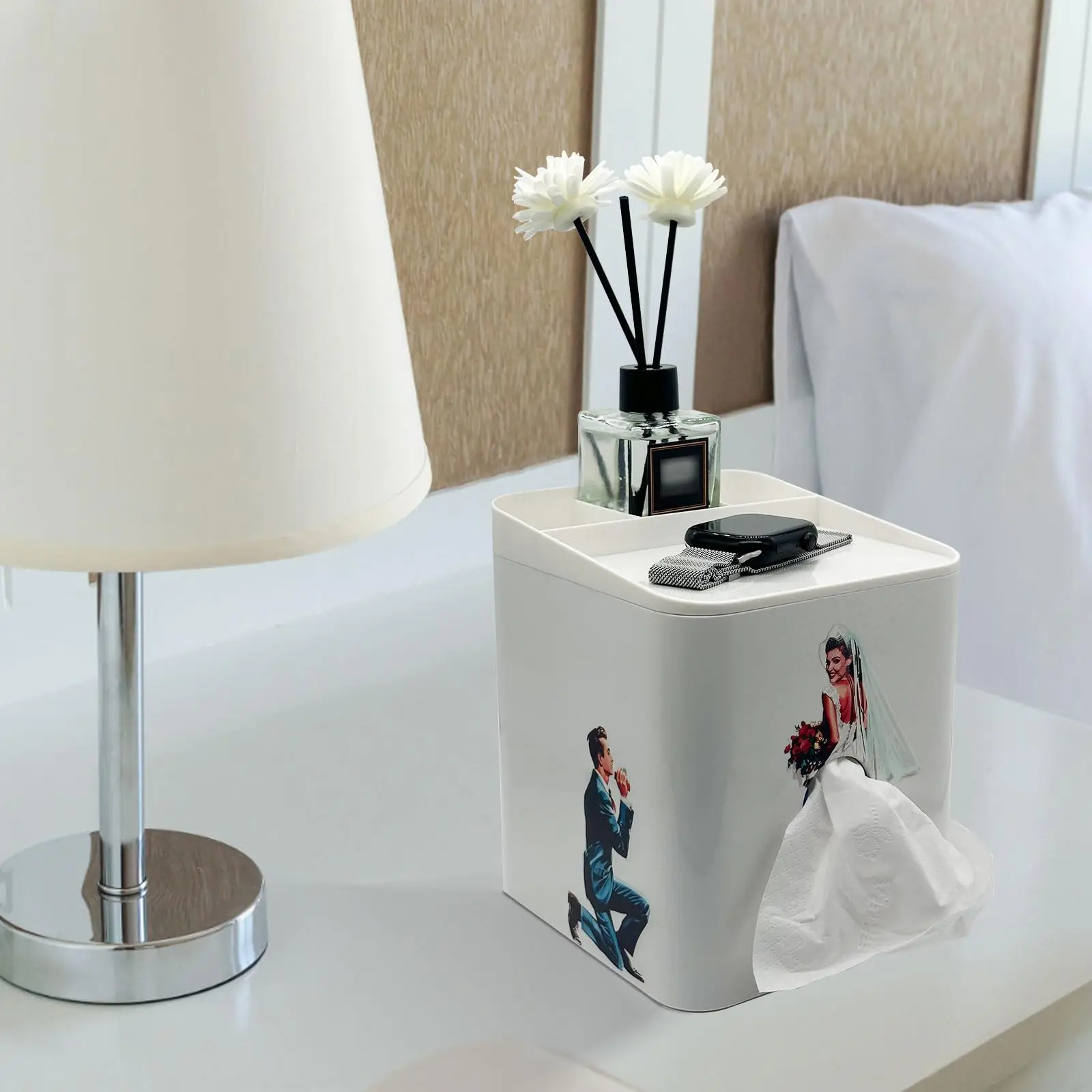 Skirt Tissue Box - Fun retro design for women, suitable for facial tissues and napkins living room, bedroom, dresser decoration 5