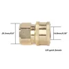 M22-14/15 threaded interface pure brass adapter, 3/8 quick connect can be used for connecting high-pressure cleaning machines 4