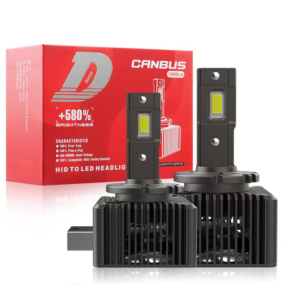 2Pcs D3S LED D1S D2S D4S D1R D2R D3R D4R LED Lights For Car Headlight 120W Auto Lamps Turbo Bulbs 30000LM 6000K Plug&Play