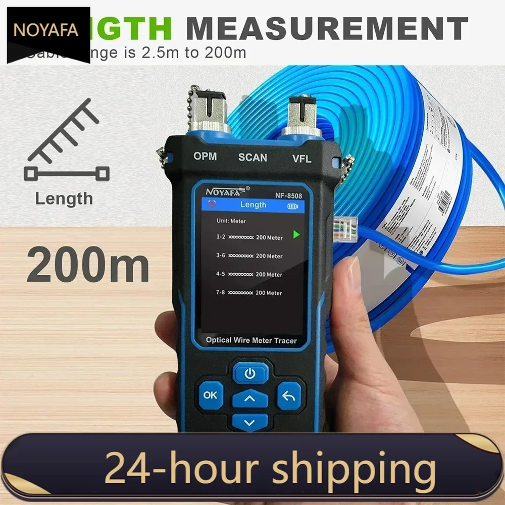 NOYAFA NF-8508 Cable Tracker LCD Display Network Tools Measure Length Wiremap Tester PoE Checker Optical Power Meter