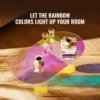 Acrylic Coffee Table, Iridescent Acrylic End Table,Colorful Acrylic Side Table 37.4 in (L) x 19.7 in (W) x 13.8IN (H) for Coffee 4