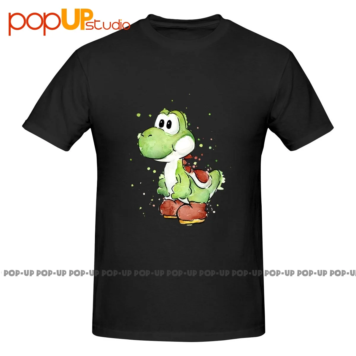 Maglietta Ad Acquerello Yoshi T-Shirt Tee Migliore Stampa Naturale Di Alta Qualità