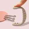 3PCS Cute Baby Learning Spoons Utensils Set Food Grade Silicone Sticky Spoon Children Cutlery Training Spoon Feeding Tableware 3
