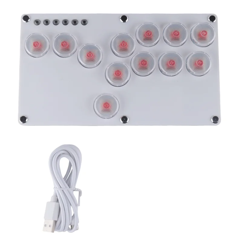 핫 세일 12키 조이스틱 히트박스 키보드 PS4/PS3/스위치/PC 아케이드 히트박스 컨트롤러 파이트 스틱 C