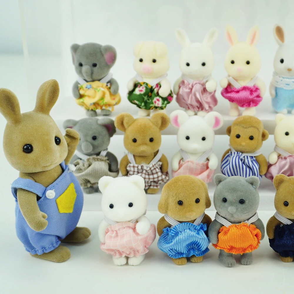 1:12 Furniture Simulation Forest Animals Baby Toy Fawn Koala Family Doll Dollhouse Character Collection Toys 4.5CM Birthday Set 2