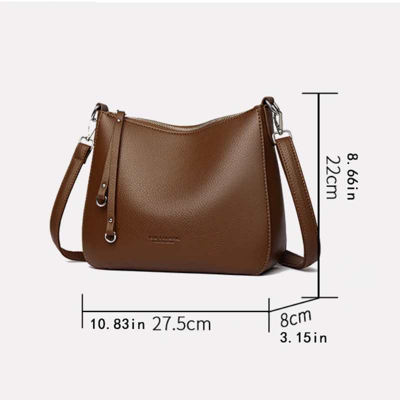 Large-capacity crossbody bag, travel convenience bag, commuting storage bag, adjustable shoulder strap, single shoulder bag, ret