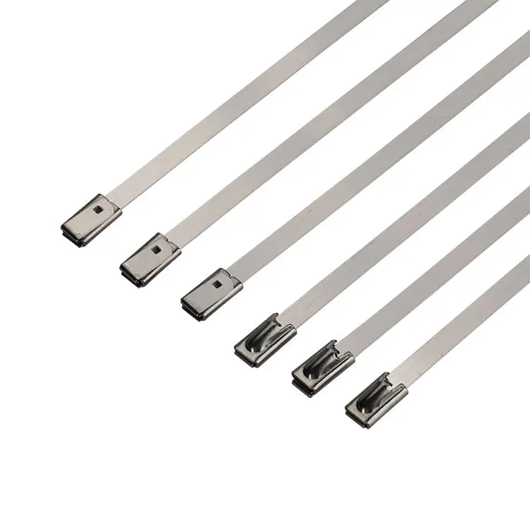10 20 50 100 200 Pcs 12mm 0.47 inch Exhaust Wrap Multi-Purpose 304 Stainless Steel Metal Cable Tie banding self-locking zip ties