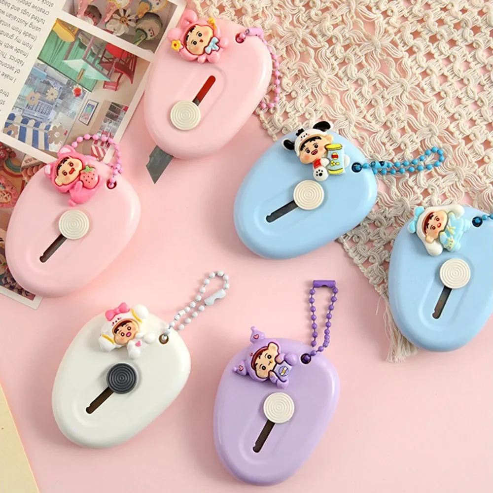 1Pcs Mini Portable Art Knife Students Use Envelope Opener Cute Cartoon Paper Cutter Office Stationery Express Unpacking Device