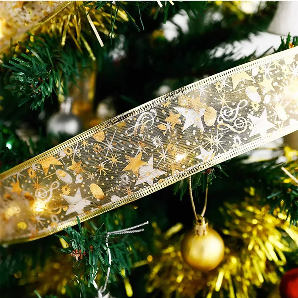 Christmas Fairy Light Ribbon - DIY Tree Ornaments for Home Decor