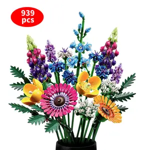 Wothfav Jeu de Briques de Fleurs, 666 PCS Blocs de Construction