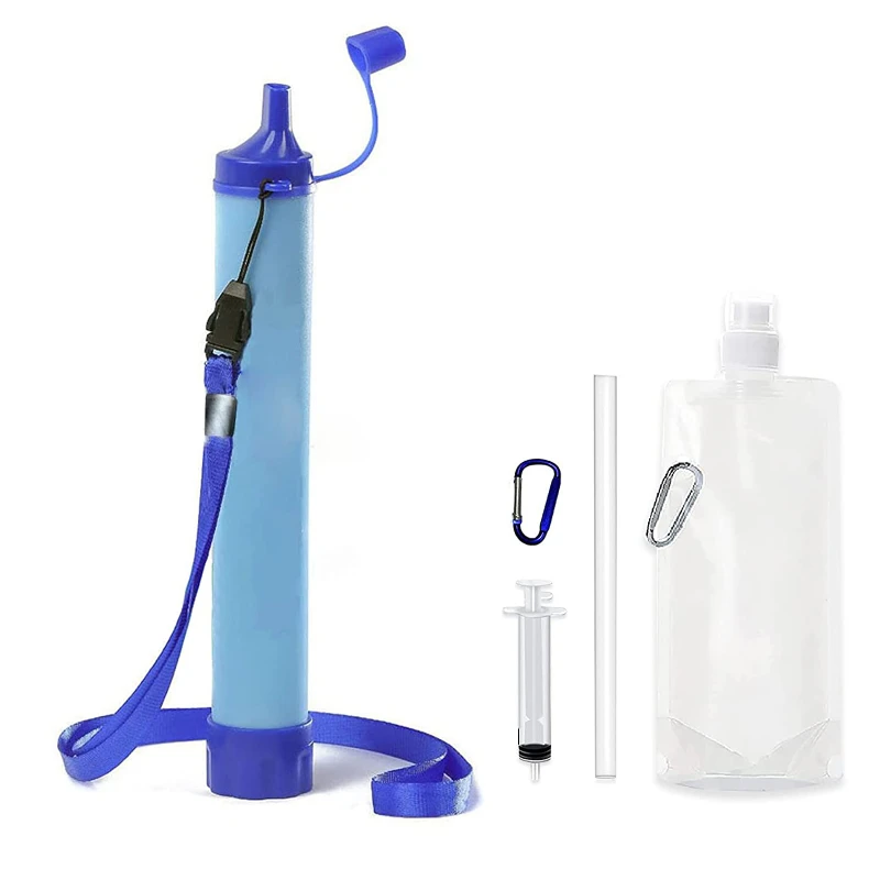 Outdoor Mini Water Filter Camping Hiking Purification Portable Hiking Water Purifier Suitable for Streams Emergency Survival