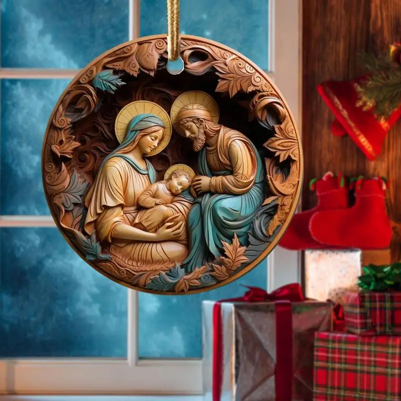 Ornamenti Per Presepe In Acrilico – Decorazioni Natalizie 3D Per Albero Di Natale, Presepe, Ghirlande, Regalo Cristiano
