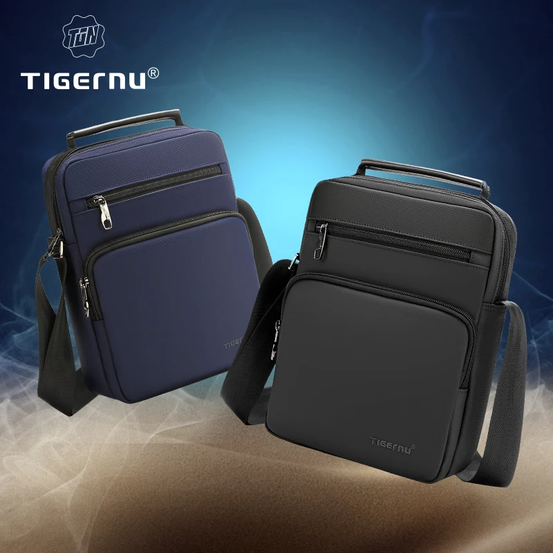 Tigernu Men Shoulder Bags 9.7" iPad Bag Mini Handbag Waterproof Sling Bag Male Business Travel Crossbody Bag Messenger Bags Male