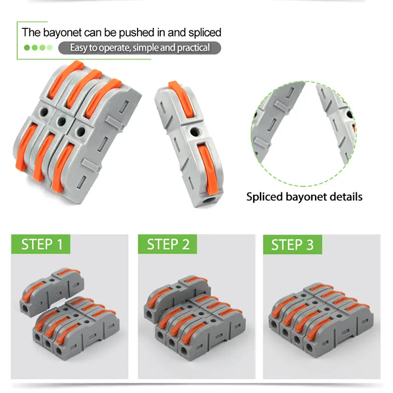 5PCS Fast Wire Connector Push-in Electrical Terminal Block Universal Splicing Wiring Cable Connectors For Cable Connection SPL ﻿ - Image 4