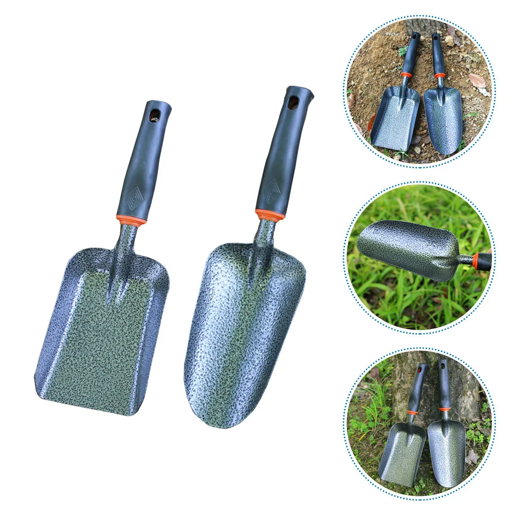 2PCS Iron Thickening Fertilizing Gardening Balcony Soil Loosening Tool Gardening Trowels Shovels