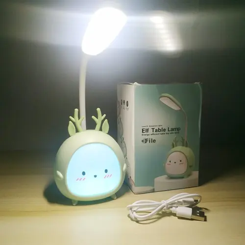 귀여운 만화 LED 책상 램프, 접이식 테이블 램프, 눈 보호 독서 램프, USB 충전식 야간 조명, 어린이 수면 조명 5