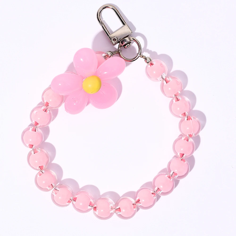 Catena Per Telefono Con Fiore Di Cristallo - Design Rosa, Per Donne, Regalo Elegante Per Compleanno O Natale