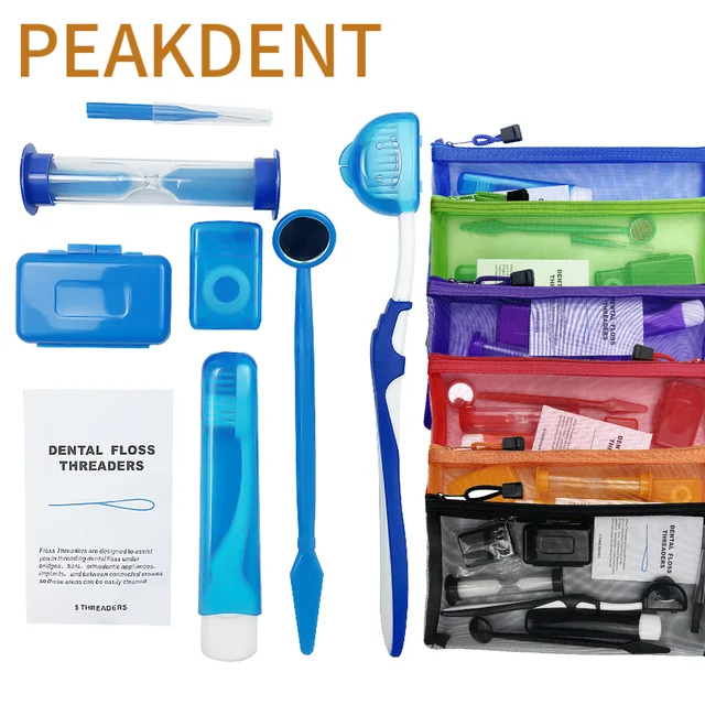 8pcs/set Oral Cleaning Care Orthodontic Teeth Whitening Tools Ortho oral care kit cleaning bracket dental portable tool 1