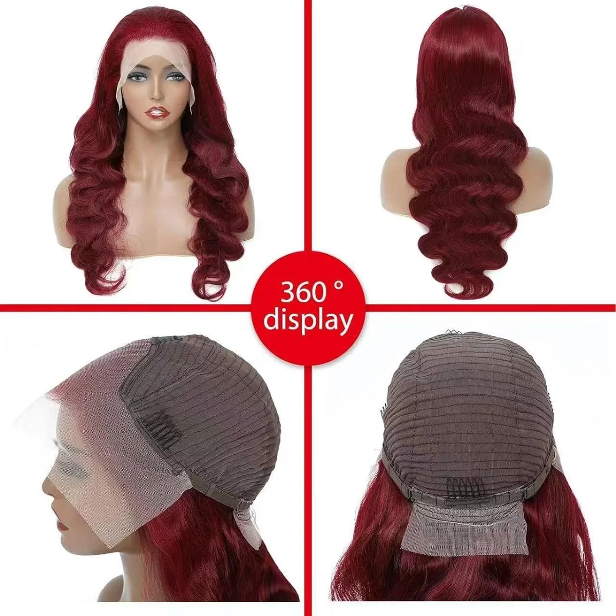 99j Burgundy Lace Front Wigs Human Hair Red Burgundy Wig 220% Density 13x4 Body Wave Lace Front Wigs Human Hair for Women 5