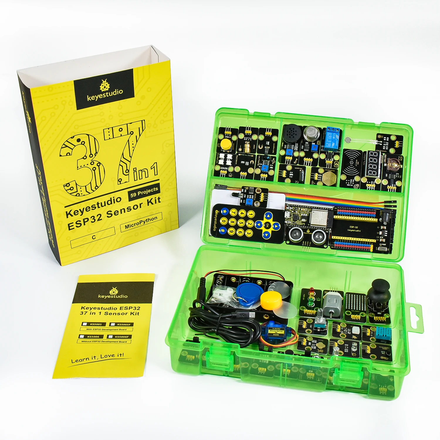 Keyestudio ESP32 RFID  ŰƮ, 37 in 1, Ƶ̳ STEM  DIY ŰƮ,  α׷ֿ, 59  Ʈ