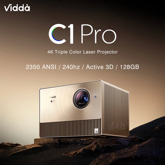 Hisense Vidda C1 Pro Triple Color Laser 4K Projector 2350 ANSI