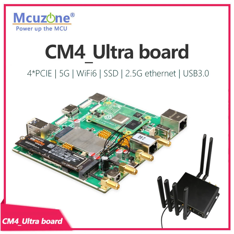 Raspberry Pi CM4_Ultra ボード、4 つの PCIe インターフェイス | 5G