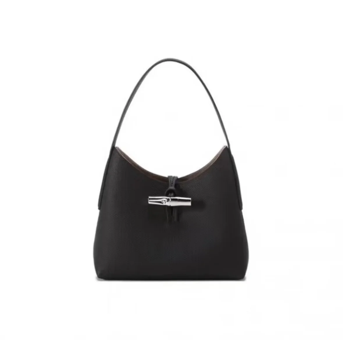 Longxiang's new bamboo bag French shoulder bag armpit bag casual handbag versatile tote bag solid color commuting bag 4