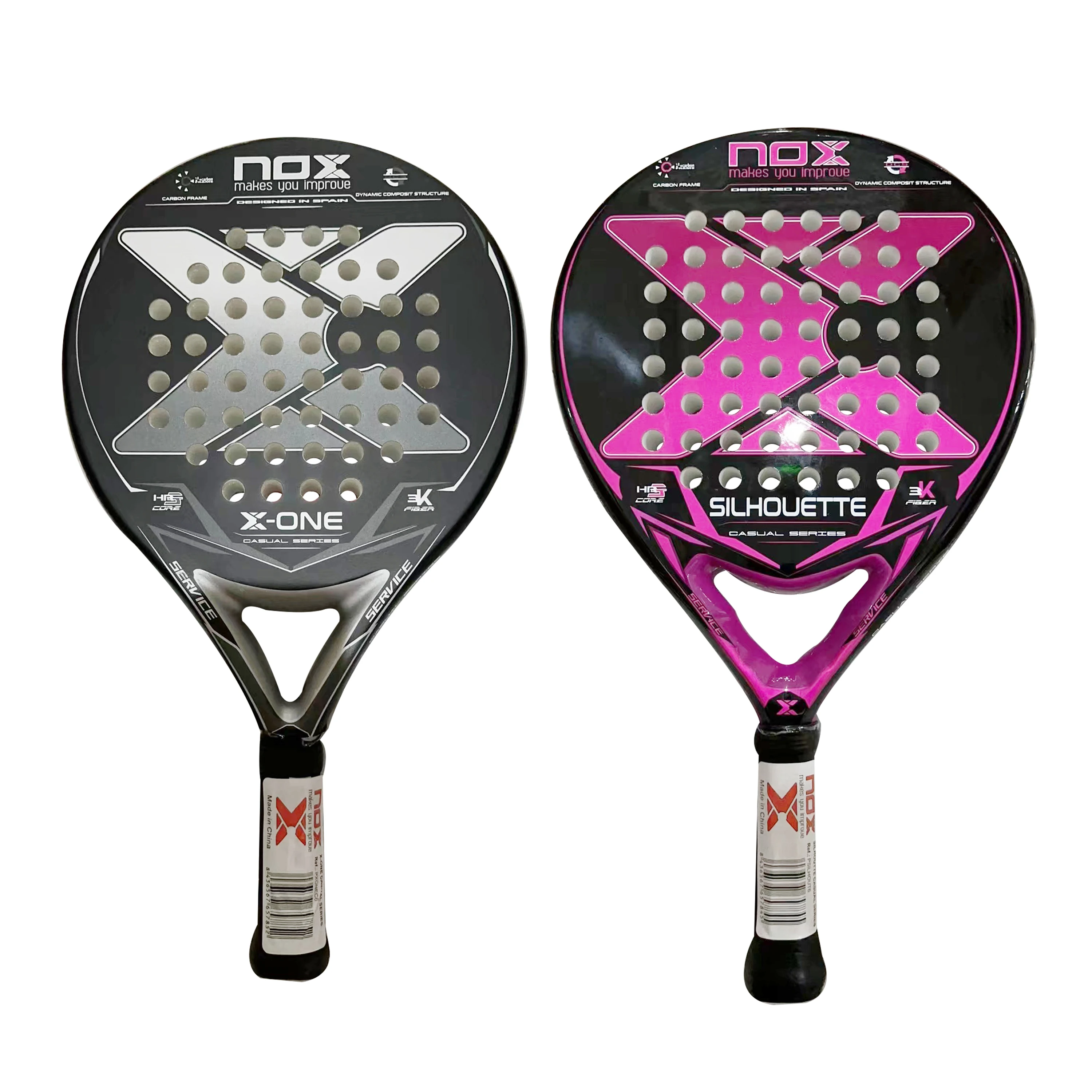 

Padel Tennis Racket 3K Carbon Fiber Rough Surface High Balance with EVA SOFT Memory Padel Paddle