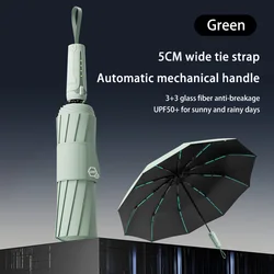Oversized Windproof UV Protection Umbrella - Durable and Portable (Pulse Green)