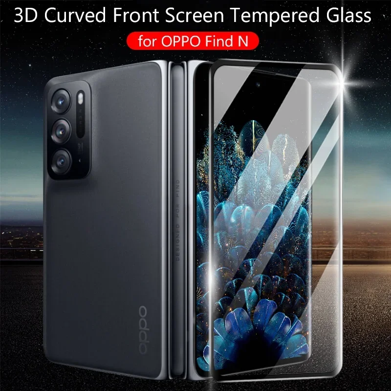 

3D изогнутое закаленное стекло на весь экран для OPPO Find N полное покрытие Защитная пленка для экрана для OPPO Find N2 Fold