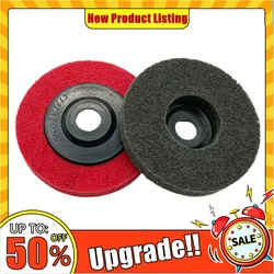 Roue de polissage en Fiber de Nylon, 4 pouces, 100mm, 2 pièces, disque abrasif Non tissé, 100mm, pour le métal 