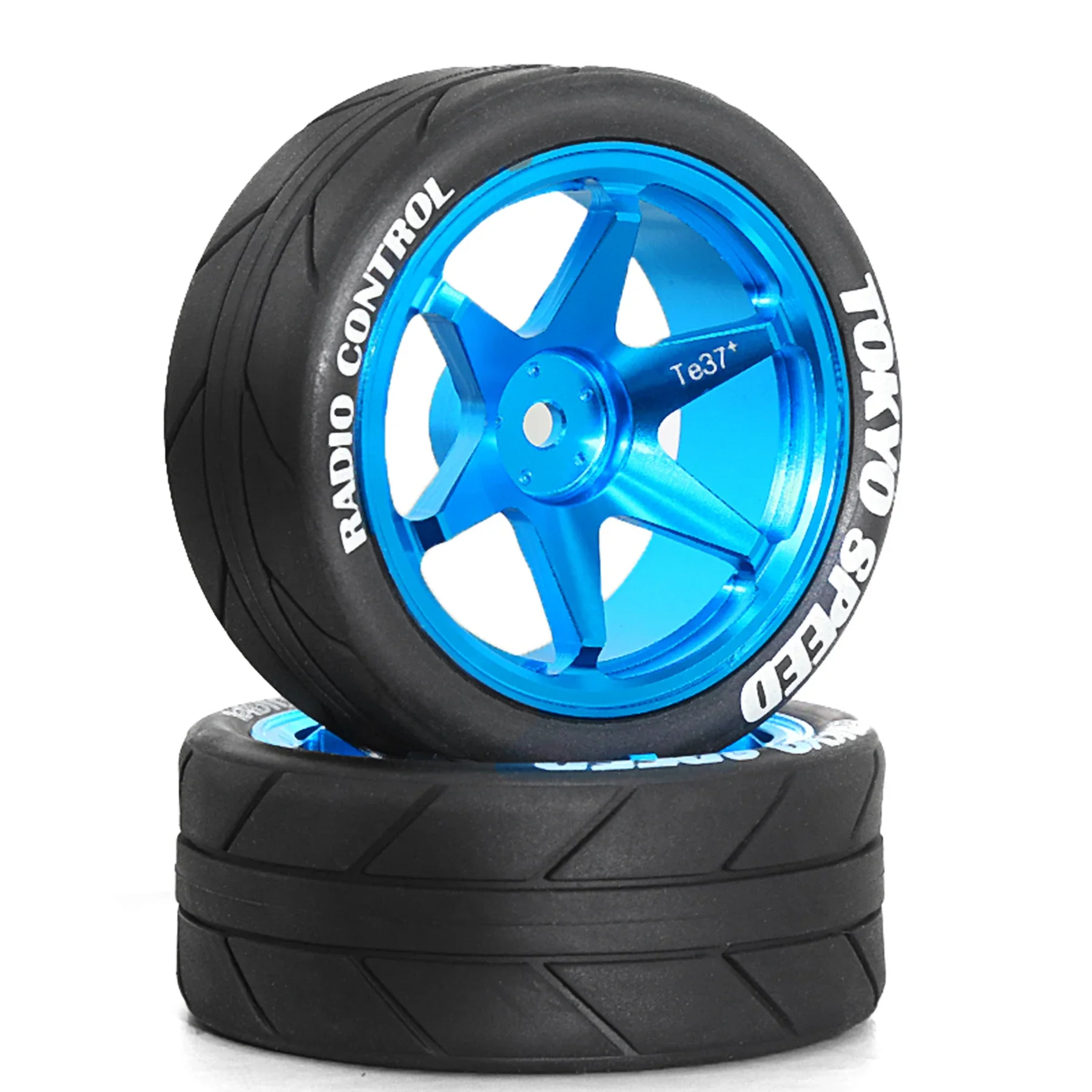 Pneus RC 1/10 4 pièces - Bleu, Titane, Violet, Blanc, Noir - Pneus de voiture télécommandée