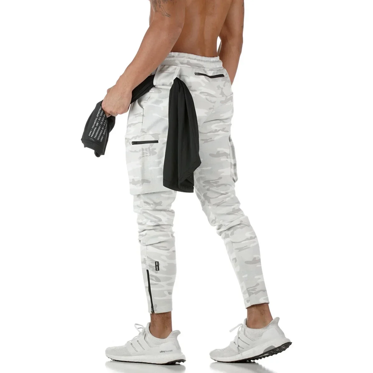 Brother European Style Outdoor Sports Men's Cargo Pants Running Training Elastic Pants Skateboarding Long