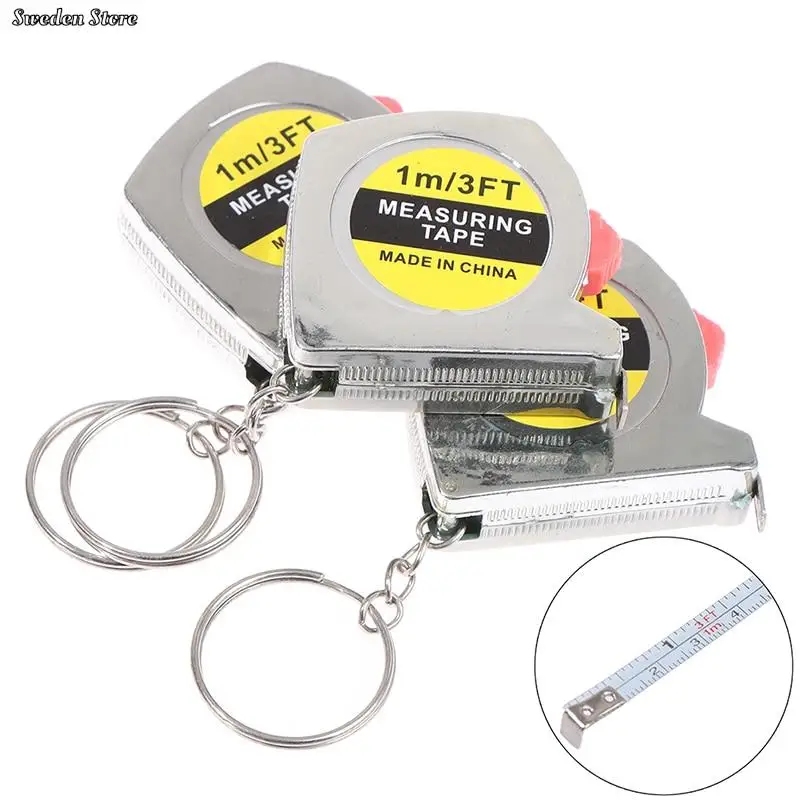 Tape Measure Measuring Tape Measuring Ruler 1M/3ft Retractable Ruler Measure Tape Keychain Construction Tools Roulette Measuring Instruments Pocket Centimeter Woodworking