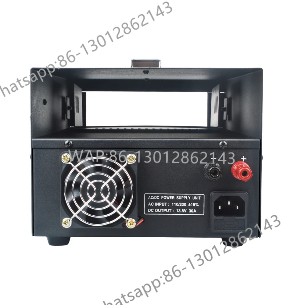 전원 공급 장치 13.8V 30A 최대, 냉각 팬, 켄우드 TK868 TK868G, 야에수 FT-1907 FT-7900 모바일 라디오용 손잡이가 있는 금속 상자