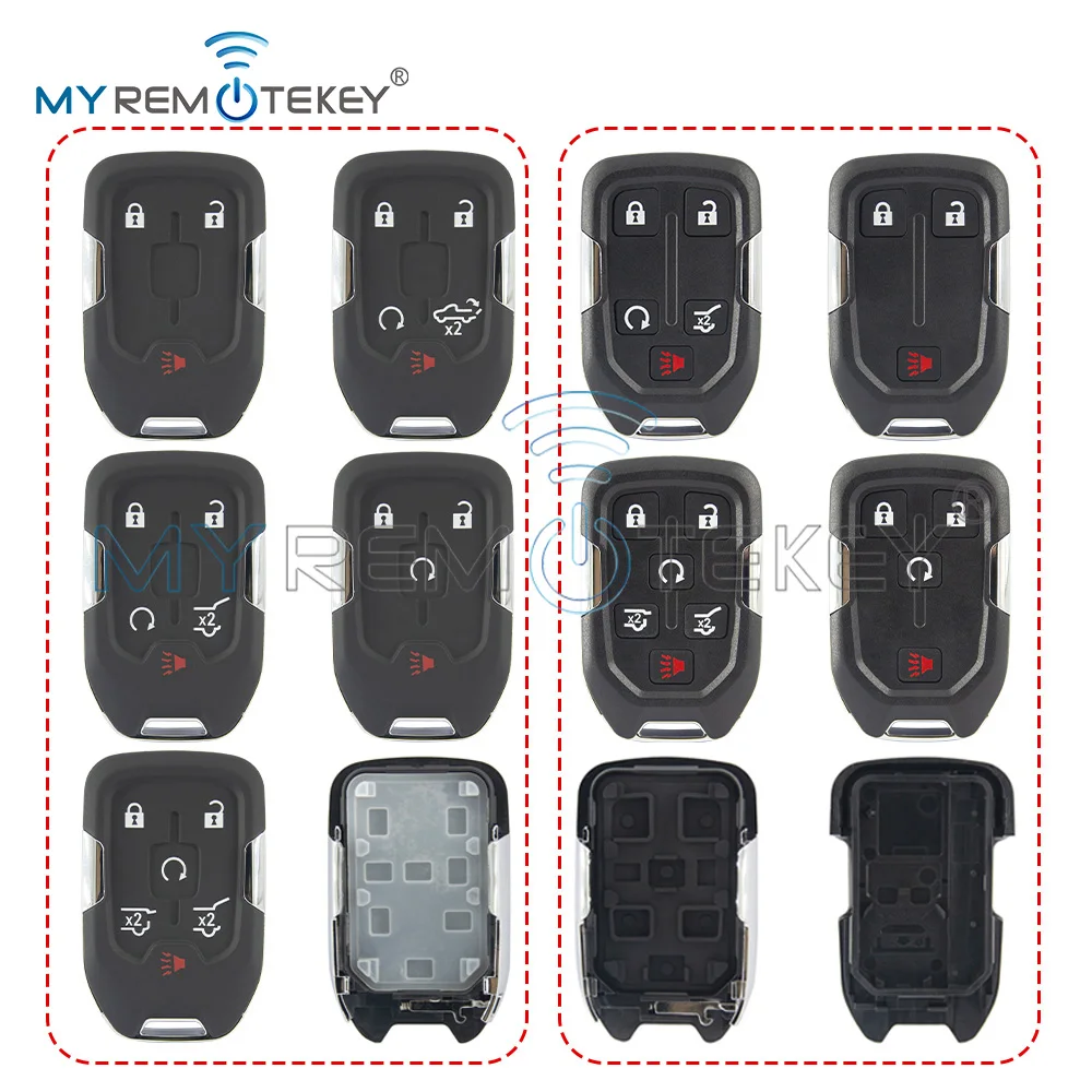 MYREMOTEKEY-funda para llave de coche remota inteligente sin llave, carcasa Fob para Chevrolet Tahoe GMC Colorado Suburban Silverado Yukon XL 1500