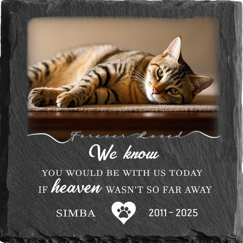Made Pet Tombstones Printed with Photo Name Date Cat Dog Memorial Gifts Plaque Grave Garden Stones