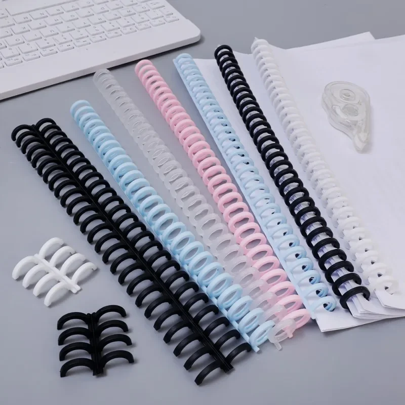 1-10Pcs 30Holes Detachable Buckle Loose-leaf Paper Book Circle Ring Scrapbook Album Binder Spiral A4 A5 B5 Notebook Binding Clip loose leaf binding coil plastic binding rings metal ring binder binder clip metal binder ring loose leaf binder clips notebook accessories