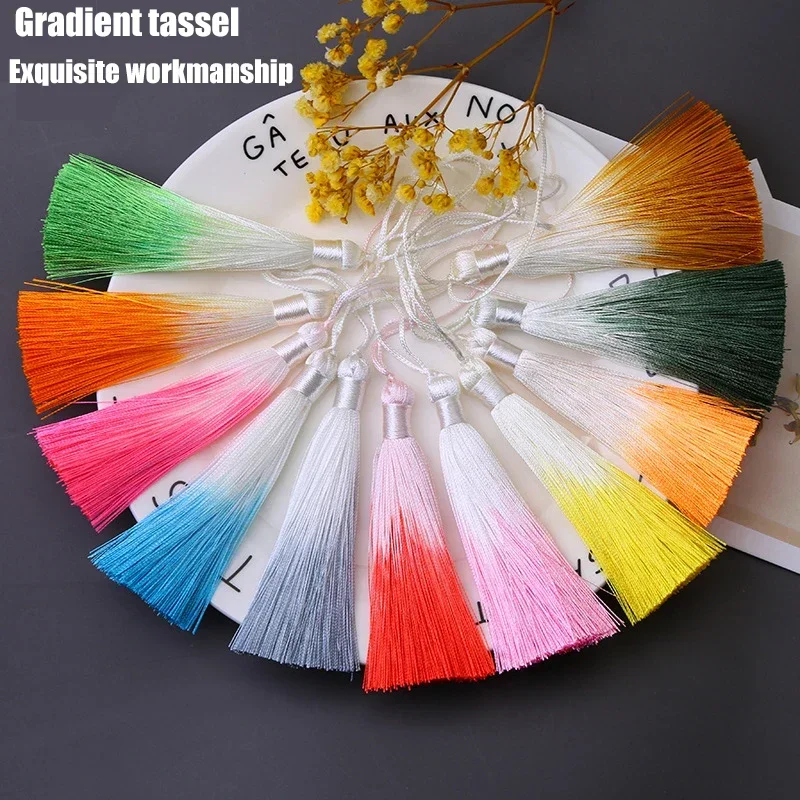 2-10 Pcs/Pack Of 8cm Gradient Tassels For Jewelry/Earring Accessories Handmade DIY Tools Craft Tassel Sewing Accessories tassel fringe,tassel decoration,tassel accessories,tassel trim,mini tassels