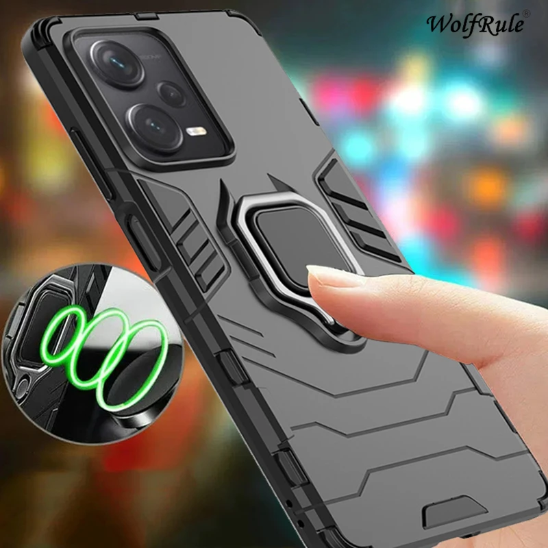 Per Cover Xiaomi Redmi Note 12 Pro Plus Custodia Per Redmi Note 12 Pro Plus Ring Stand Cover Magnetica Redmi Note 12 Pro Plus Fundas