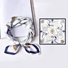 Summer Silk Scarves for Woman Beautiful Pattern Smooth Touch Headscarf Summer Sun Protection Silk Scarf 4