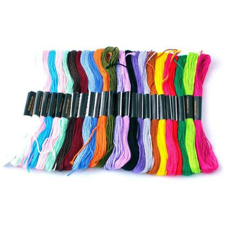 

8 meters 50pcs or 24 pcs Cross Stitch threads DIY braided wire Floss Skein Embroidery thread Weave bracelets thread