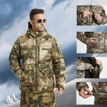 2026 New Men's Winter Camouflage Hudson Waterproof Jacket Insulated Fishing Hunting Outdoor Camo Thermal Protection Suit 1
