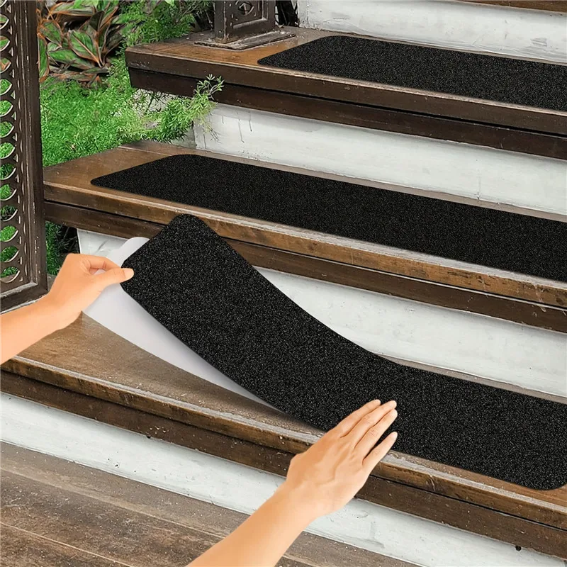 Anti Slip Floor Tape 10pcs Non-Slip Outdoor Stair Treads Non-Skid Heavy Duty Traction Adhesive Step Stripes for Staircase Skateborad and Deck