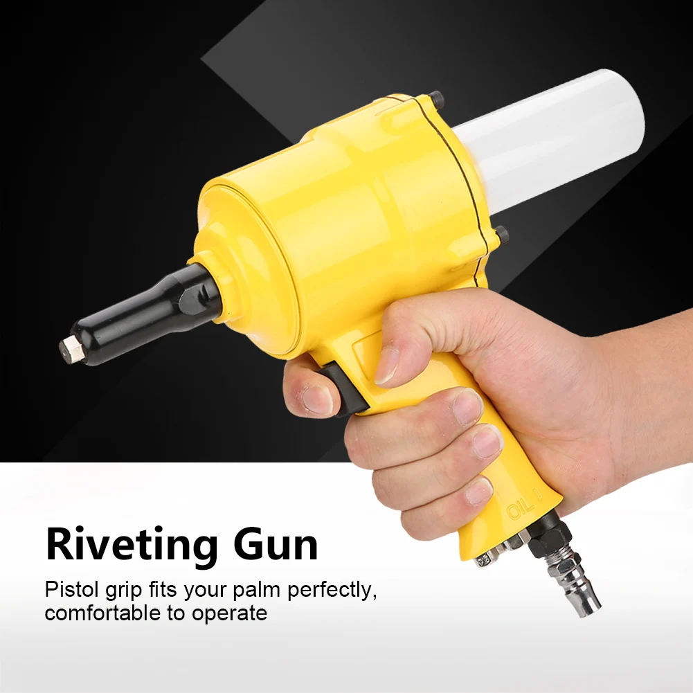 KP-705P Pneumatic Riveter Pistol Grip Rivet Gun Air Powered Riveting Tool 2.4/3.2/4.0/4.8mm Riveting Gun Rivet Tool