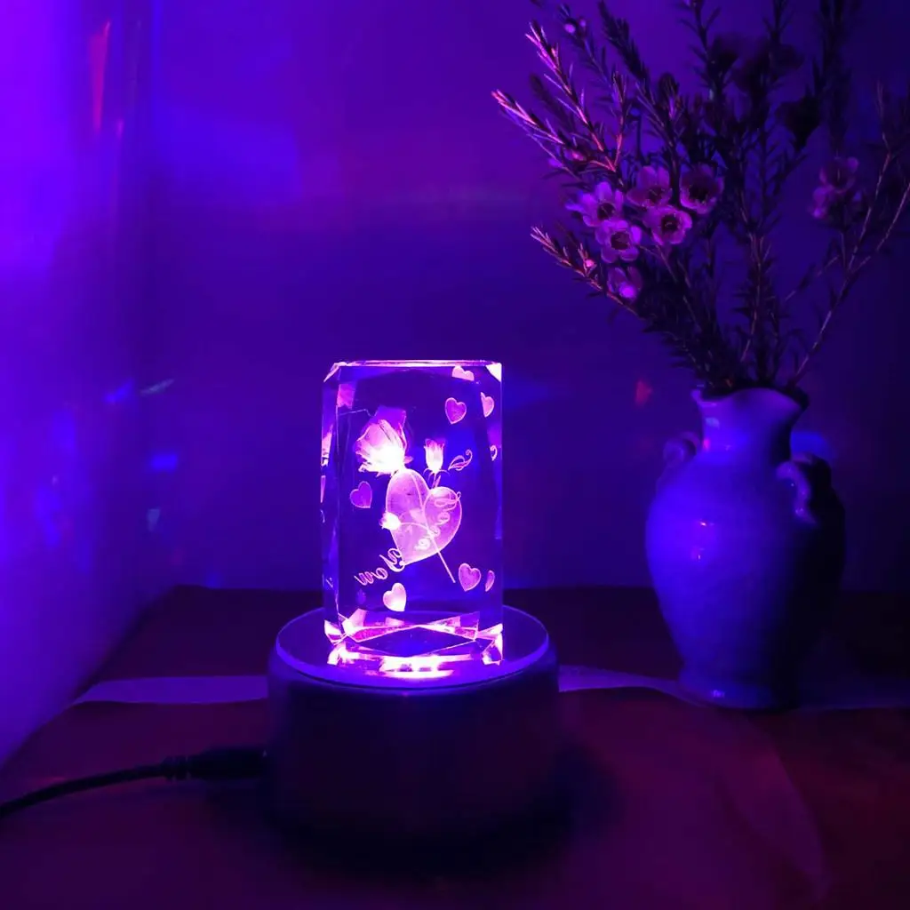 

Turntable Display Stand Turner for Crystals Glass Art LED Lighted Holder