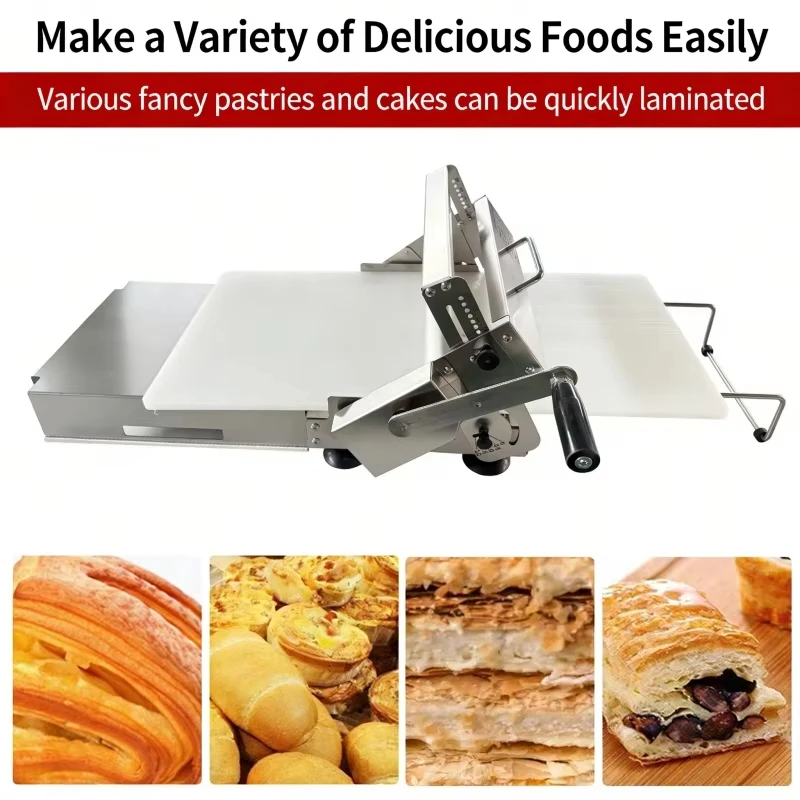 Small Commercial Foldable Dough Sheeter 400 Type Manual Operation Laser Scale No