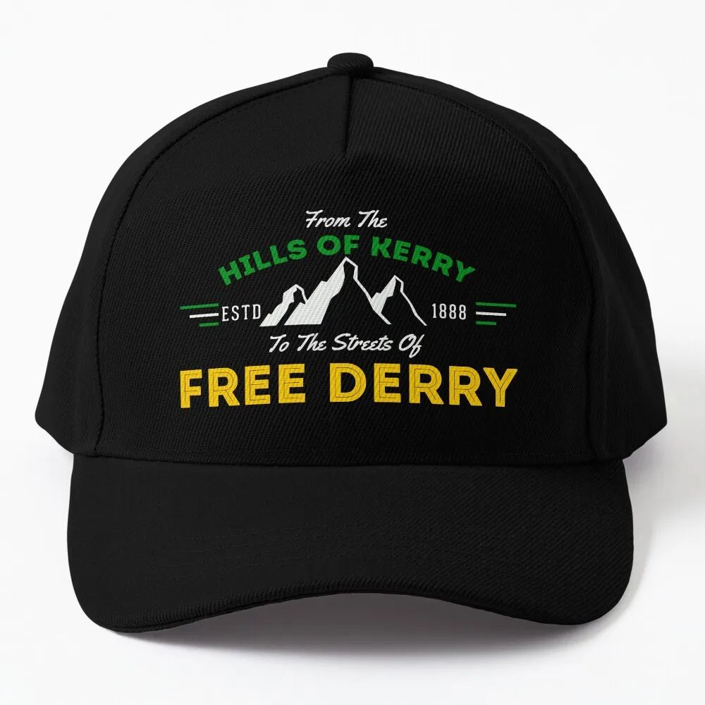 

Hills Of Kerry, Streets Of Free Derry Baseball Cap Sunhat Luxury Brand Hip Hop Military Cap Man Men's Hats Women's