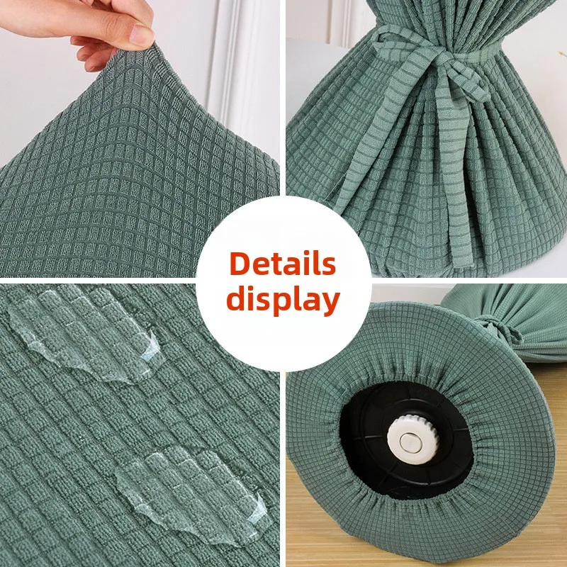 Solid Color Stretch Fan Dust Cover Full Coverage Protector Water-resistant Tower Electric Fan Covers Universal Storage Cover