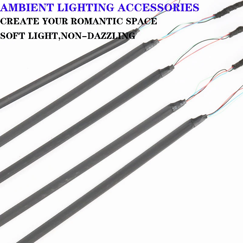 

For 18 In 1LED Strip Car Ambient Lights accessories RBG 64 Color Interior Acrylic Strip Light Guide Fiber Optic Interior light